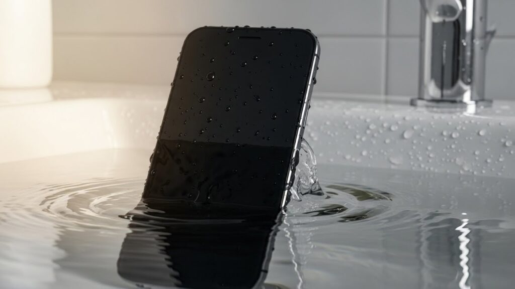 변기에 빠진 핸드폰