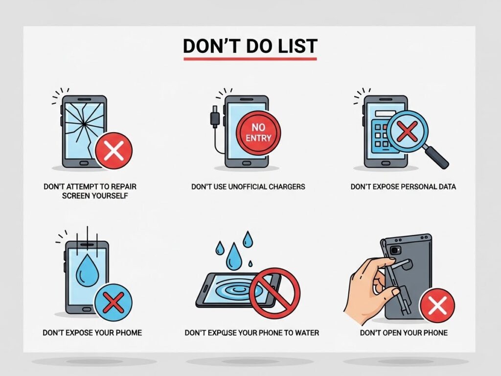 고장나면 해서는 안되는 행동